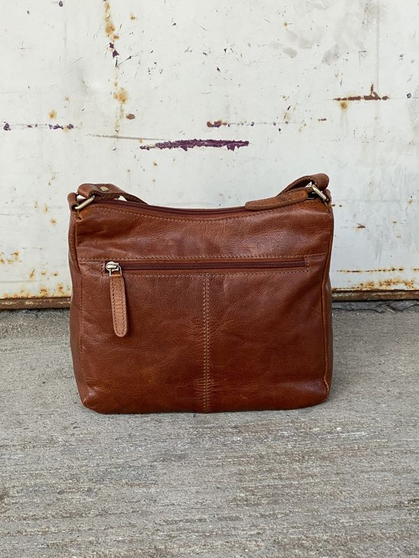Springfield Crossoverveske i Skinn Cognac