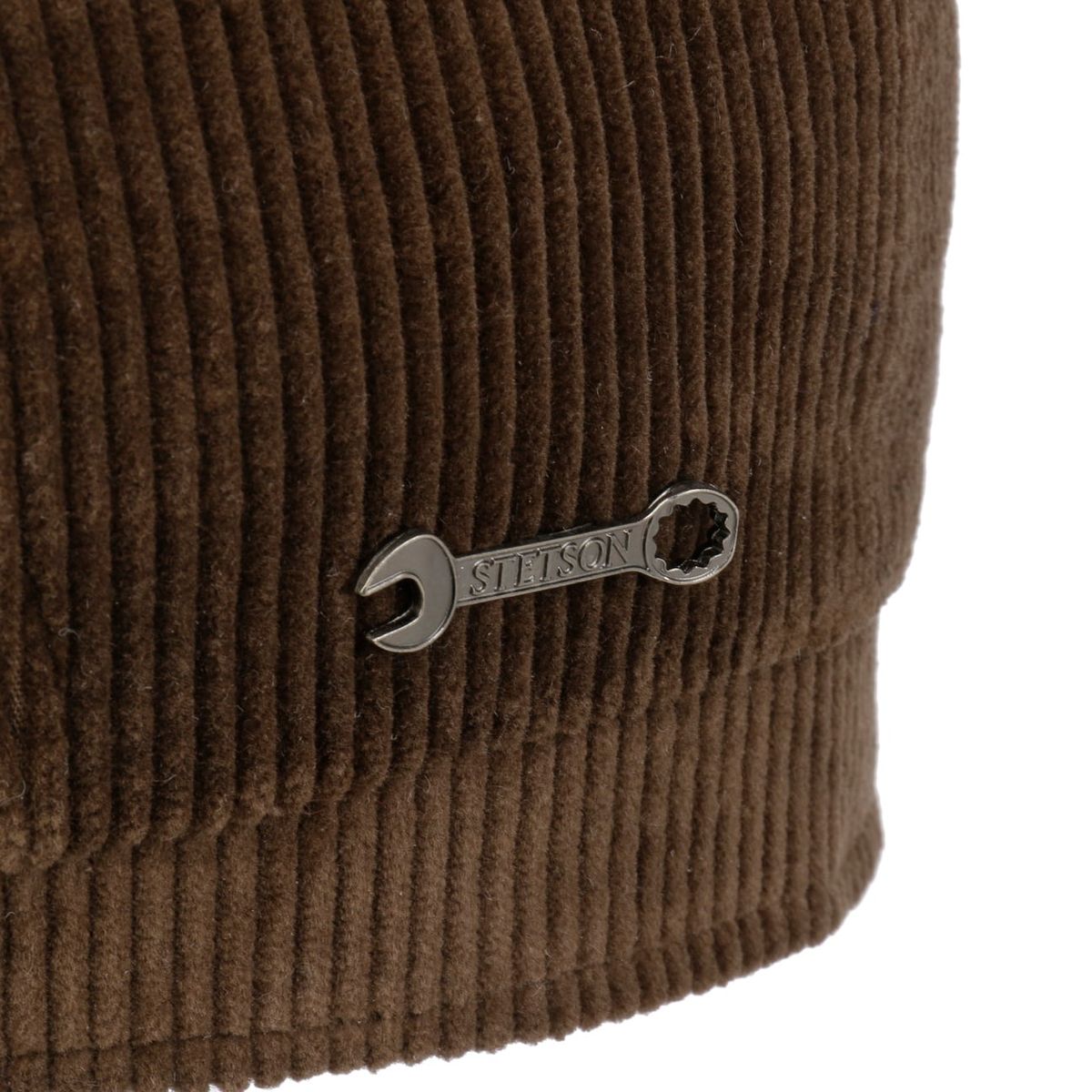 Stetson Panel Carson Cord Flat Cap Brown