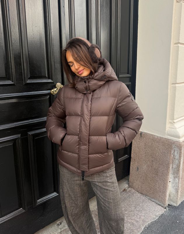Clermonte Leah Kort Dunjakke i Brown