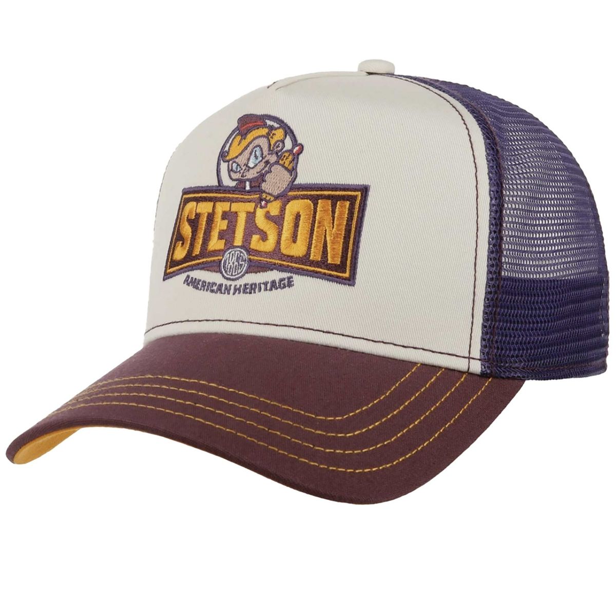 Stetson Trucker Cap Hotdog Purple/White