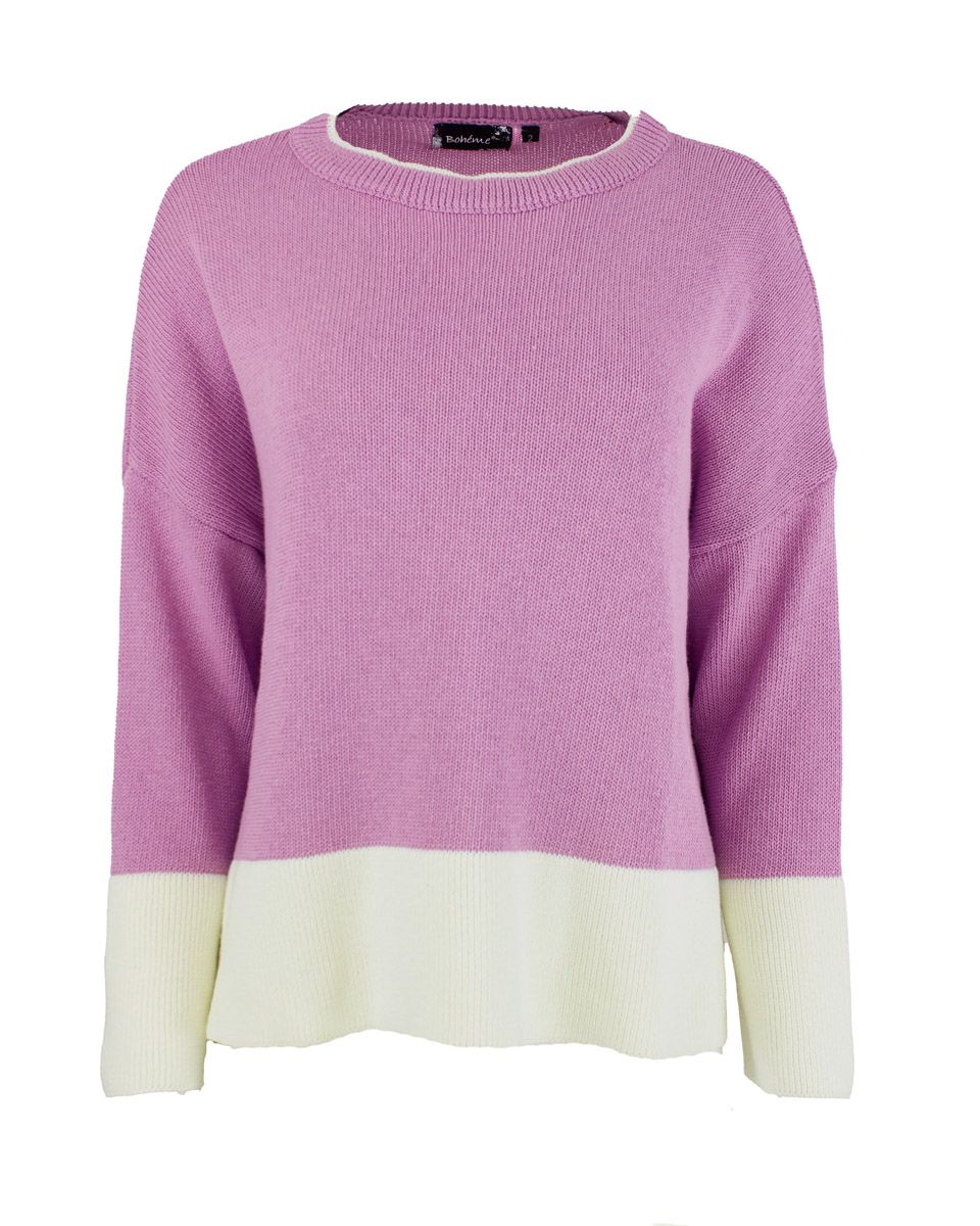 Boheme Genser i Bomullsmix Rose 