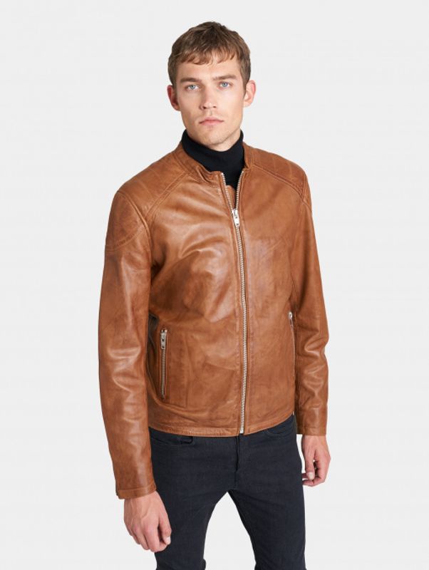 Rockandblue Harley Skinnjakke Dark Cognac