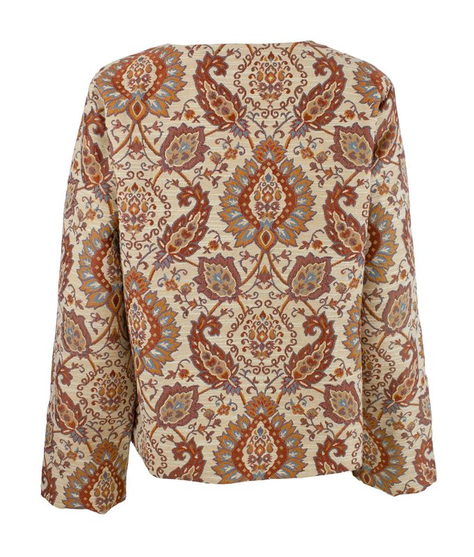Boheme Kort Jakke i Jaquard Burnt Orange