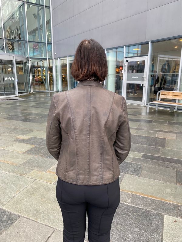 BTF-CPH Biker Skinnjakke i Mandelbrun