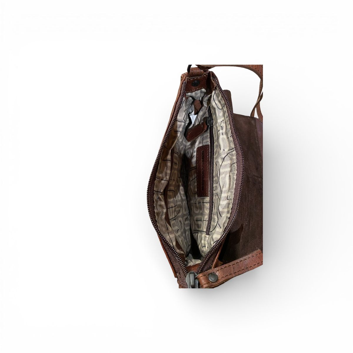 Spikes & Sparrow Flapbag i Dark Brown