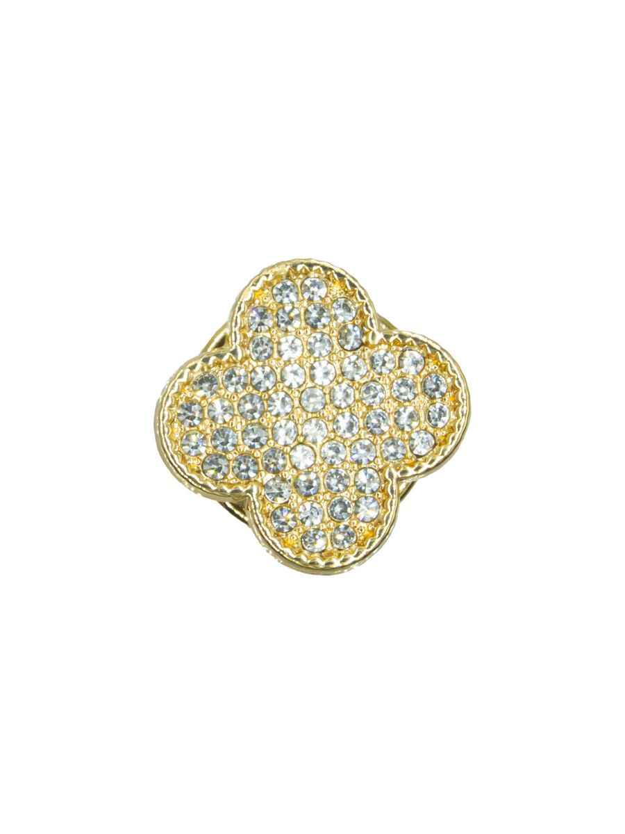 Intex Skjorteknapp Stor M/Strass Gull