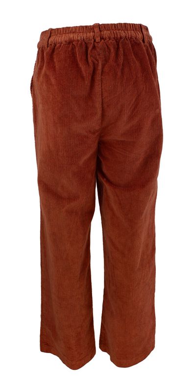 Boheme Bukse Rett i Kordfløyel Burnt Orange