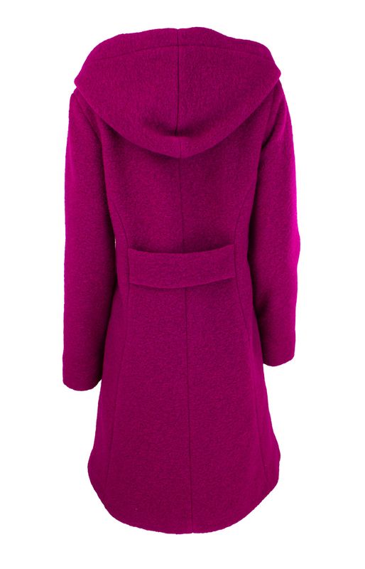 Boheme Vannavvisende Kåpe M/Hette i Ullmix Fuchsia