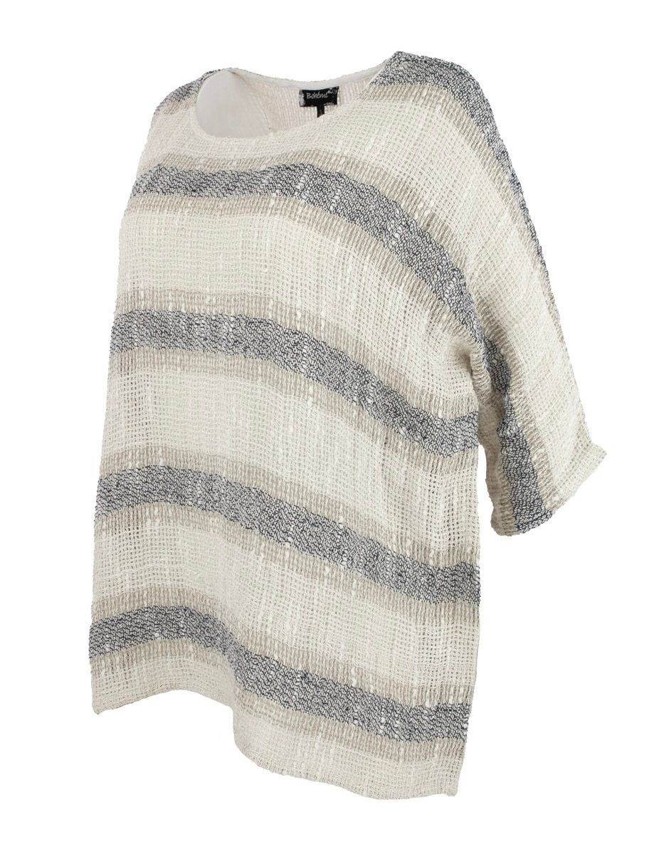 Boheme Lintopp i Bleket Denim m/Striper