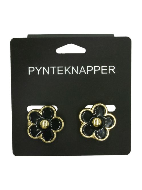 Hovedbilde Intex Skjorteknapp Stor Blomst Black