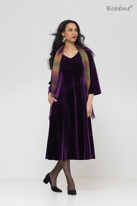 Hovedbilde Boheme Lang Kjole i Velur Lilac