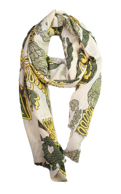 Hovedbilde Boheme Scarf i Ull/Viscose Green Print