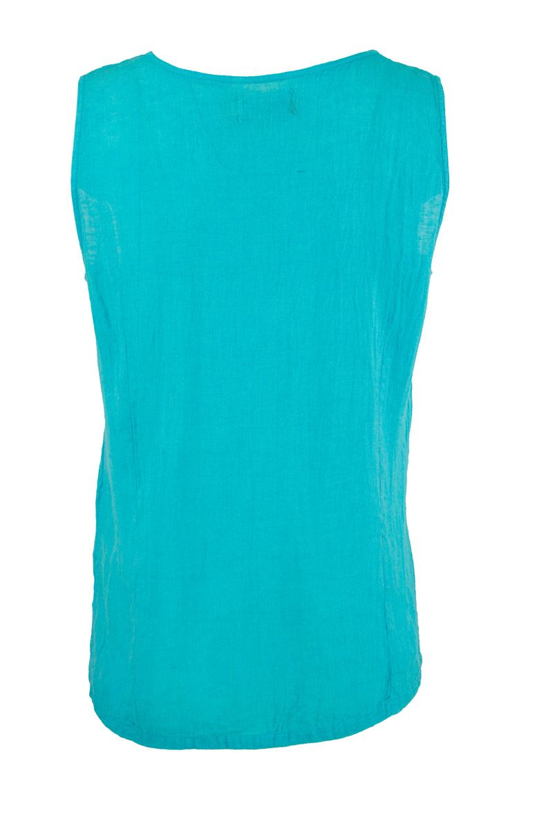 Boheme Linshorts M/Knapper i Aqua