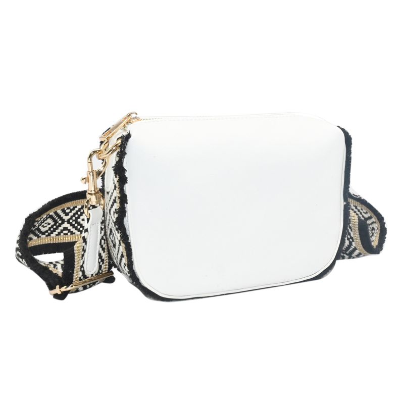 Rosenvinge BIANCA Clutch Med Frynset Rem White