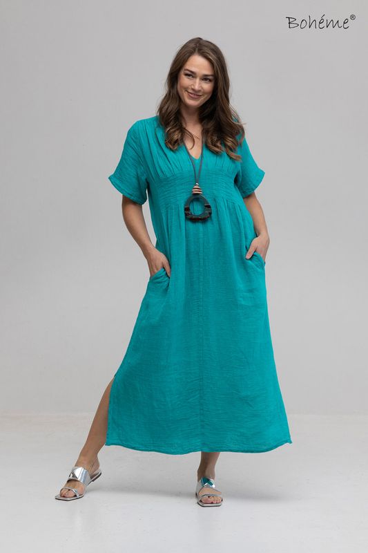 Boheme Lang Linkjole M/Kort Arm i Emerald Green
