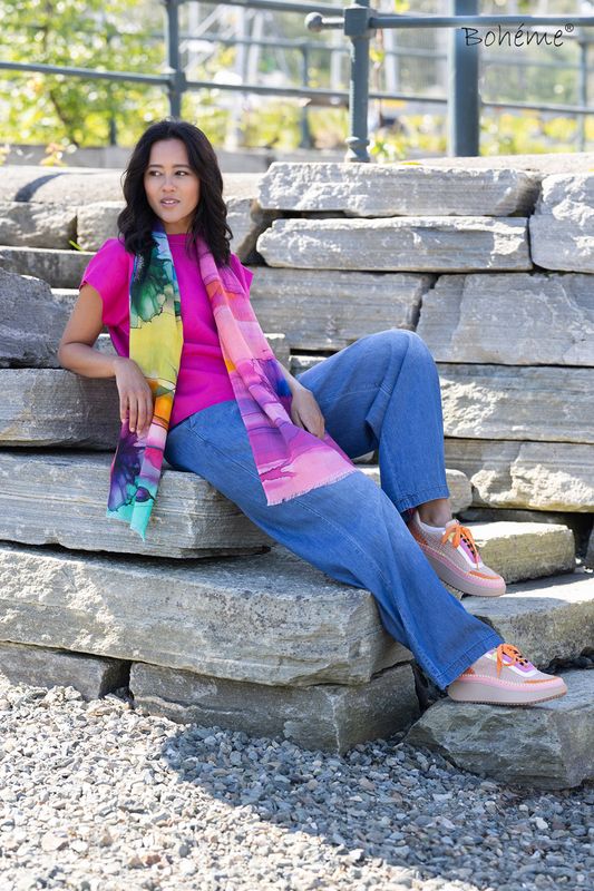 Boheme T-Shirt i Fuchsia
