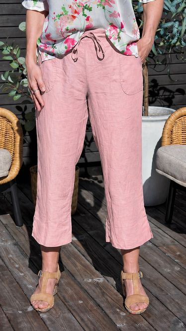 Hovedbilde Makeløs Hommelvik Linbukse Dusty Pink