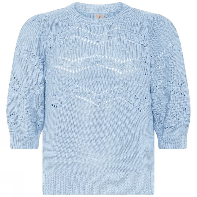 Skovhuus Genser M/Kort Arm Pale Blue