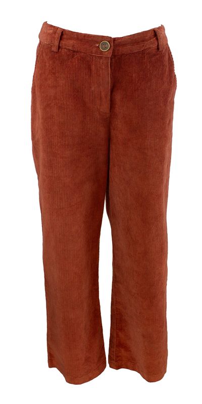 Boheme Bukse Rett i Kordfløyel Burnt Orange