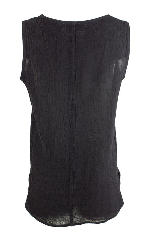 Boheme singlet kort i lin farge Black