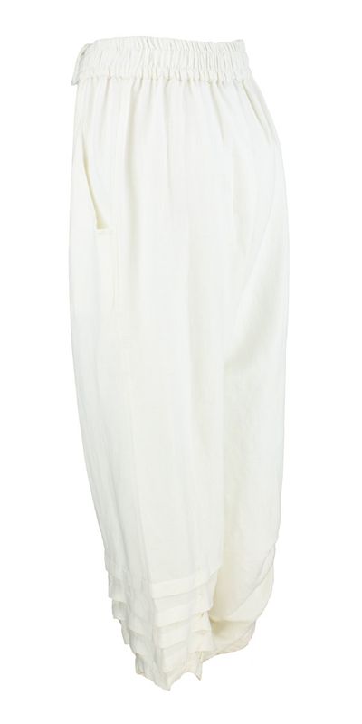 Boheme Bukse Folder i Linmix Offwhite
