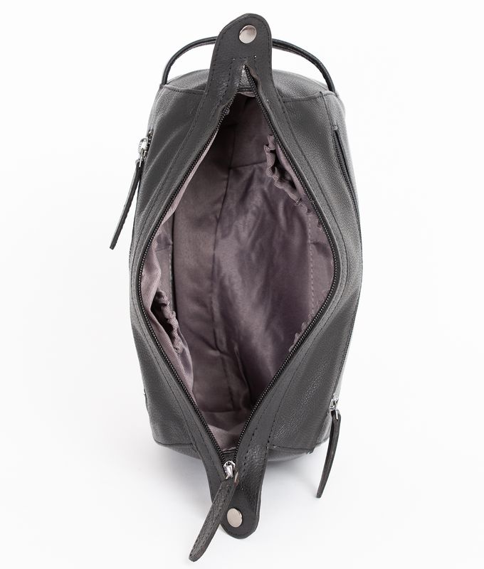 BHC Toalettveske i Skinn Black