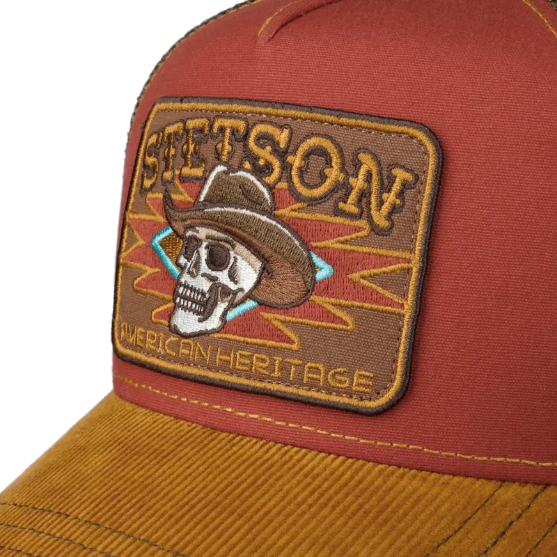 Stetson Trucker Cap Skull i Yellow/Red