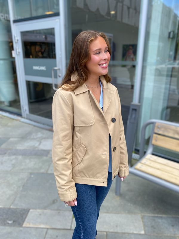 Normann Coat Kort Trenchcoat Camel