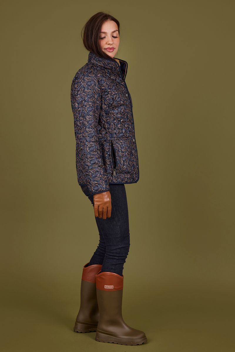 Normann Lett Vattert Vendbar jakke i Navy/Camel