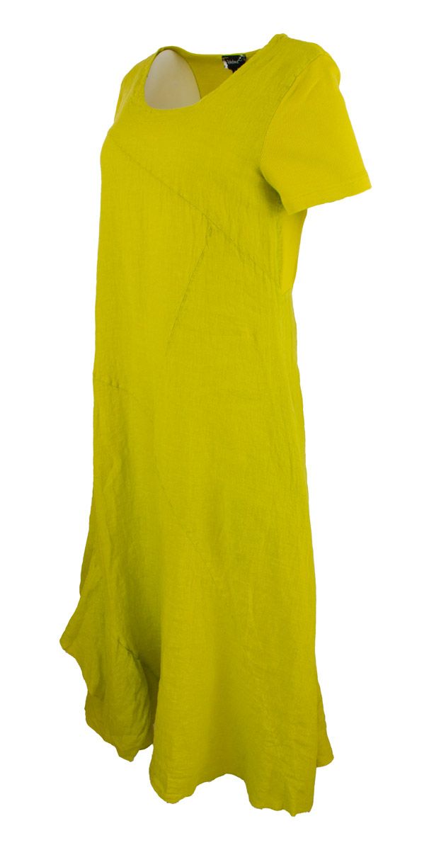Boheme Lang Linkjole M/Bomullsribb på Ryggen og kort Arm i Limegreen