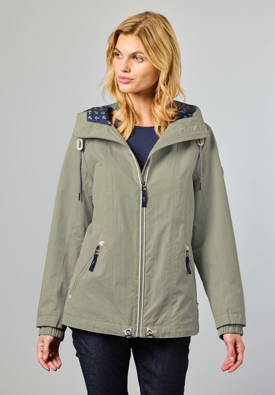 Junge Nolia Jakke i Bomullsmix Light Olive