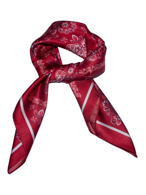 Hovedbilde Intex Skjerf Multi Paisley 70x70cm Wine Red
