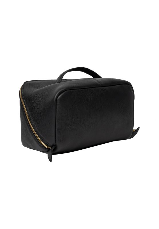 RE:Designed Halima Small Toalettbag i Skinn Black/Gold