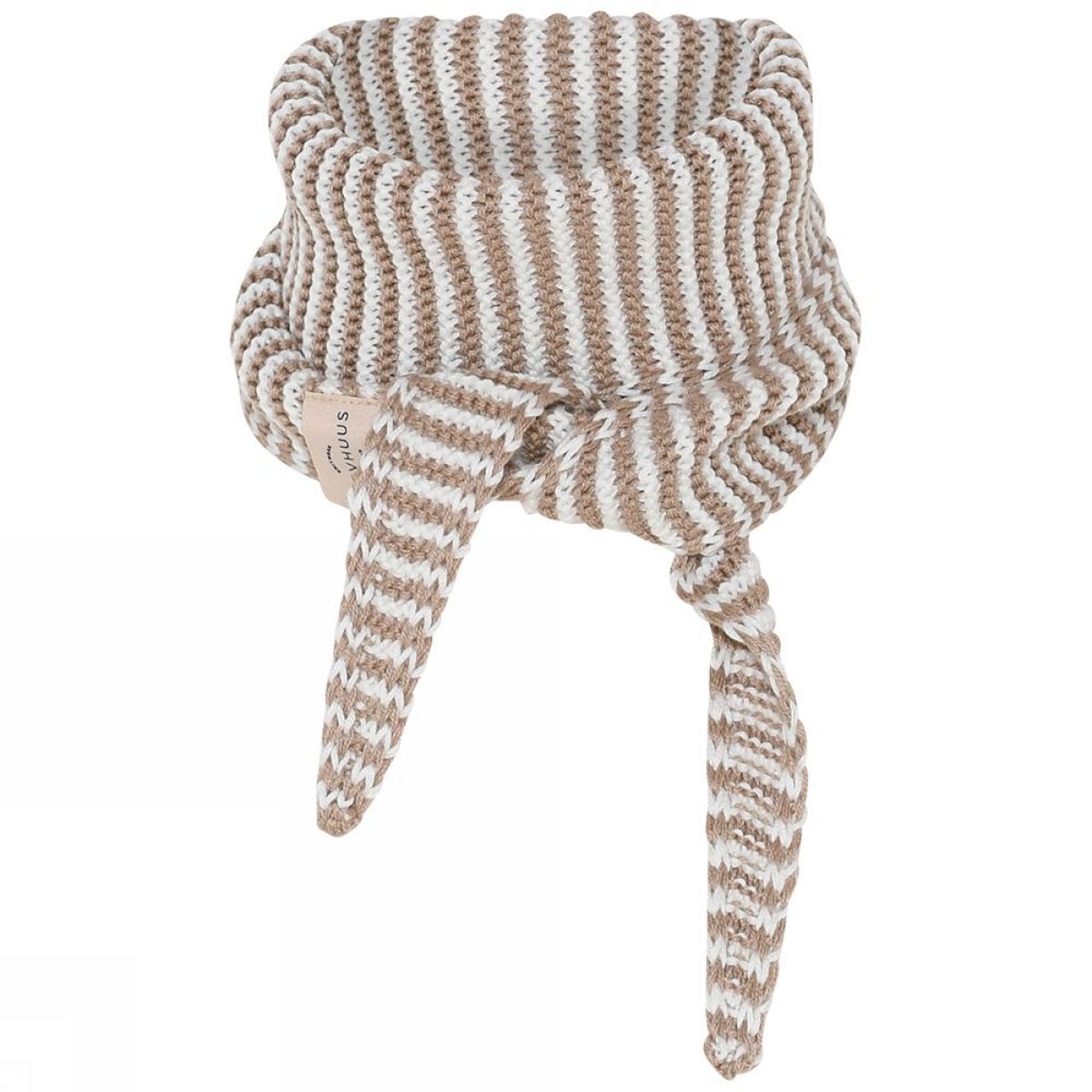 Skovhuus Strikkeskjerf i Coconut Brown Striped