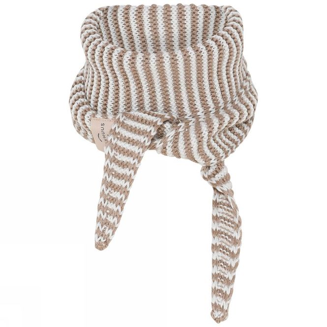 Hovedbilde Skovhuus Strikkeskjerf i Coconut Brown Striped