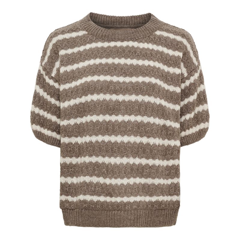 Marta MdcPippi Genser i Fango/Taupe Print Offwhite Onesize