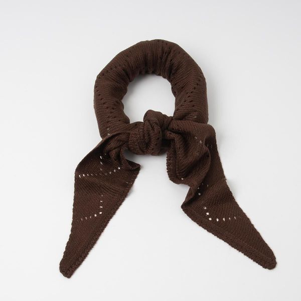 Hovedbilde Rosenvinge Strikket Triangelskjerf i Mørk Brun