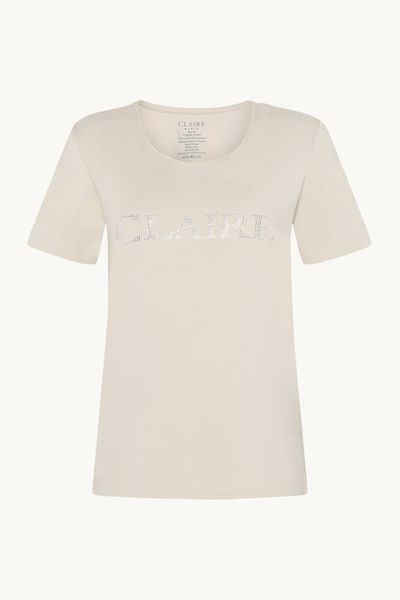 Hovedbilde Claire Alanis T-shirt m/logo Sand/Stone