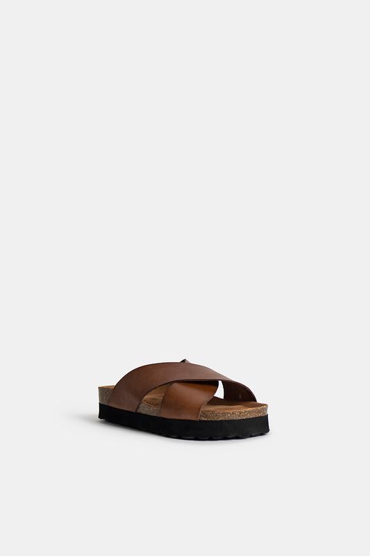 RE:Designed BY Dixie Vina sandaler i skinn Cognac
